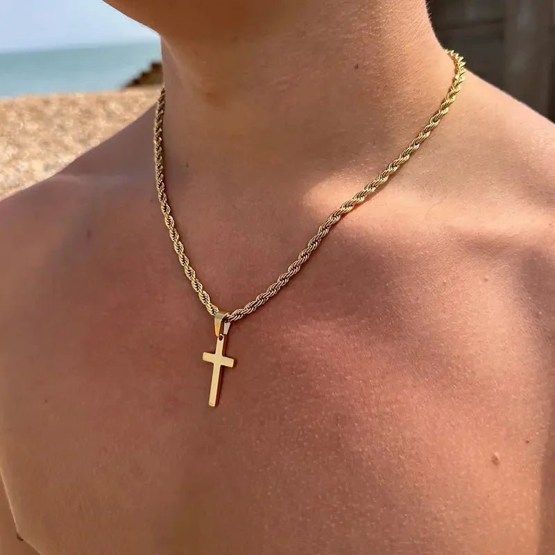 Cadena Acero Oro