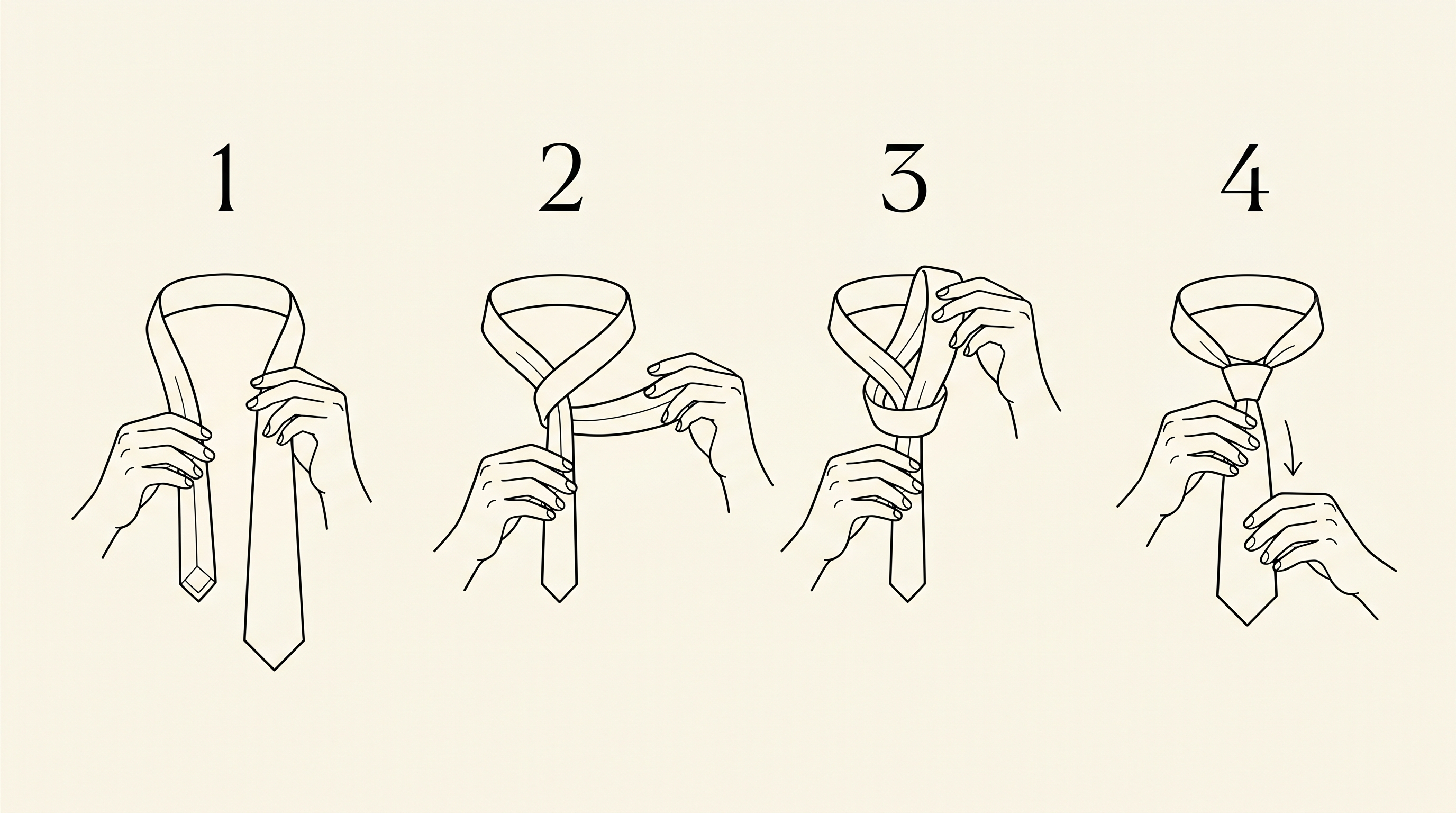 Guía ilustrada de los nudos de corbata más populares