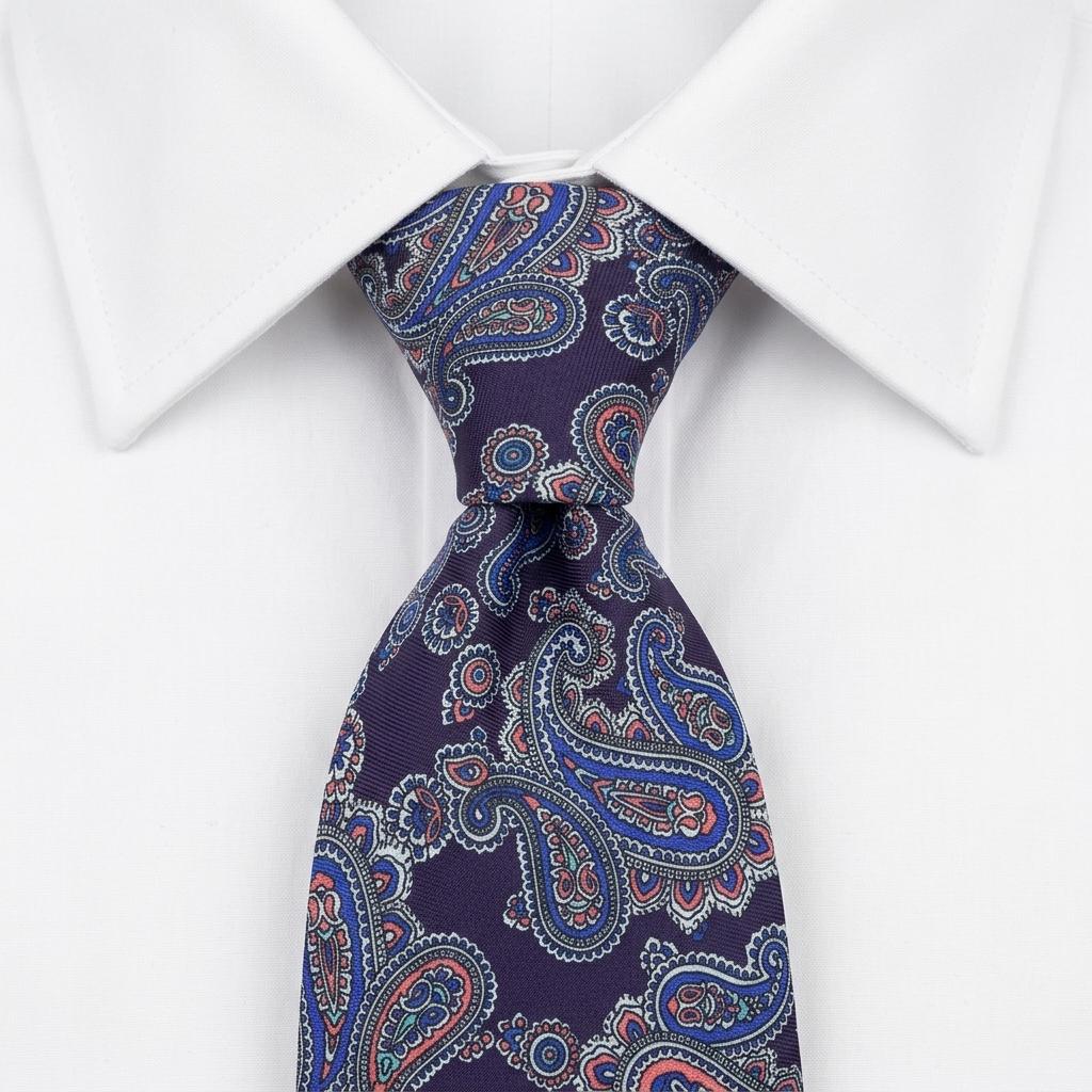 Gubbio Corbata Paisley estilo camisa