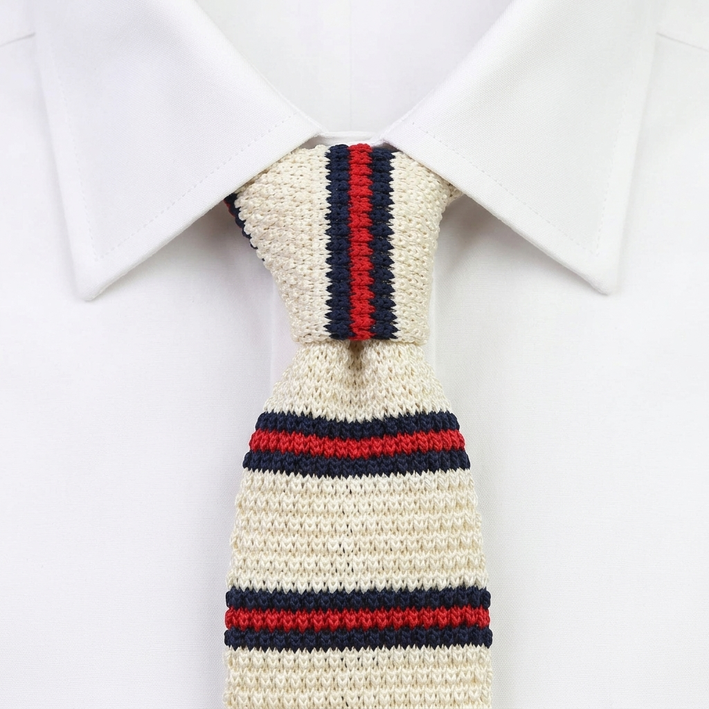 Siena Corbata de Punto estilo camisa