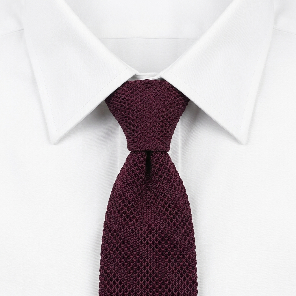 Adria Corbata de Punto estilo camisa