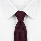 Adria Corbata de Punto estilo camisa