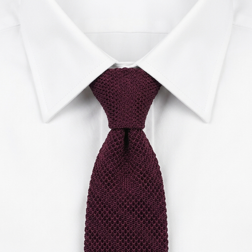 Adria Corbata de Punto estilo camisa