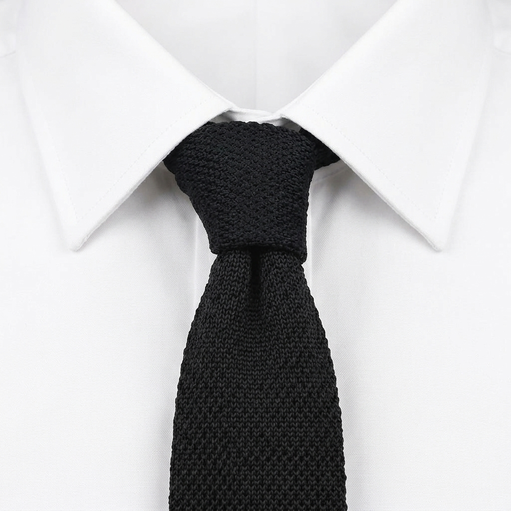 Bobbio Corbata de Punto estilo camisa