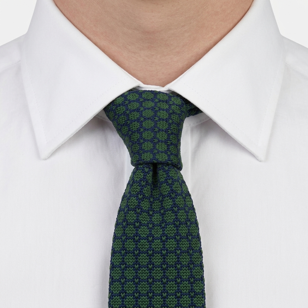 Clusone Corbata de Punto estilo camisa