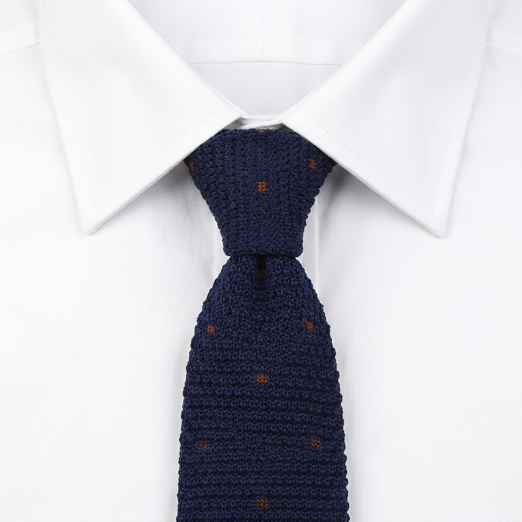 Fossano Corbata de Punto estilo camisa