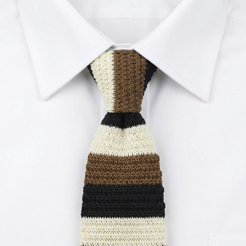 Gerace Corbata de Punto estilo camisa