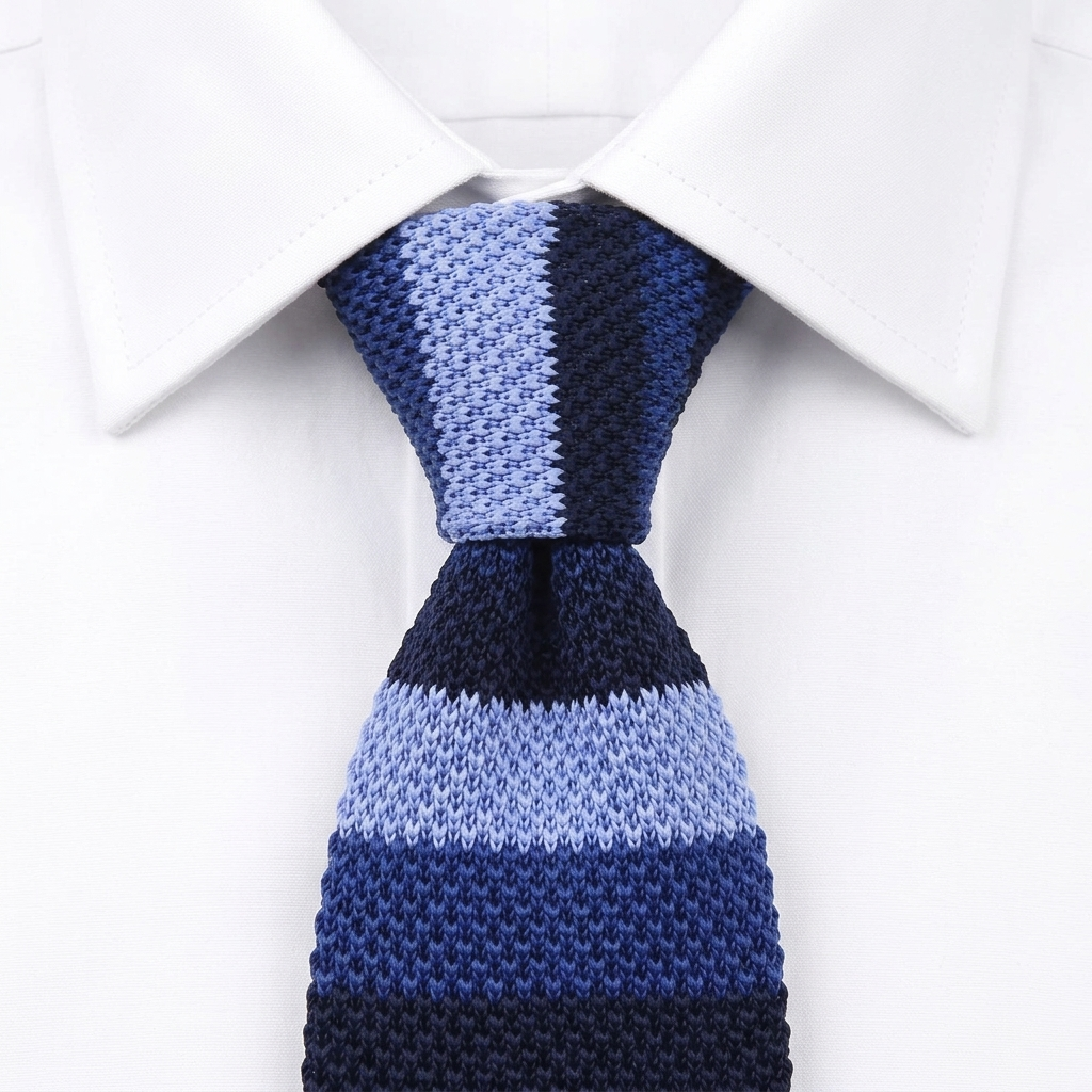 Lerici Corbata de Punto estilo camisa