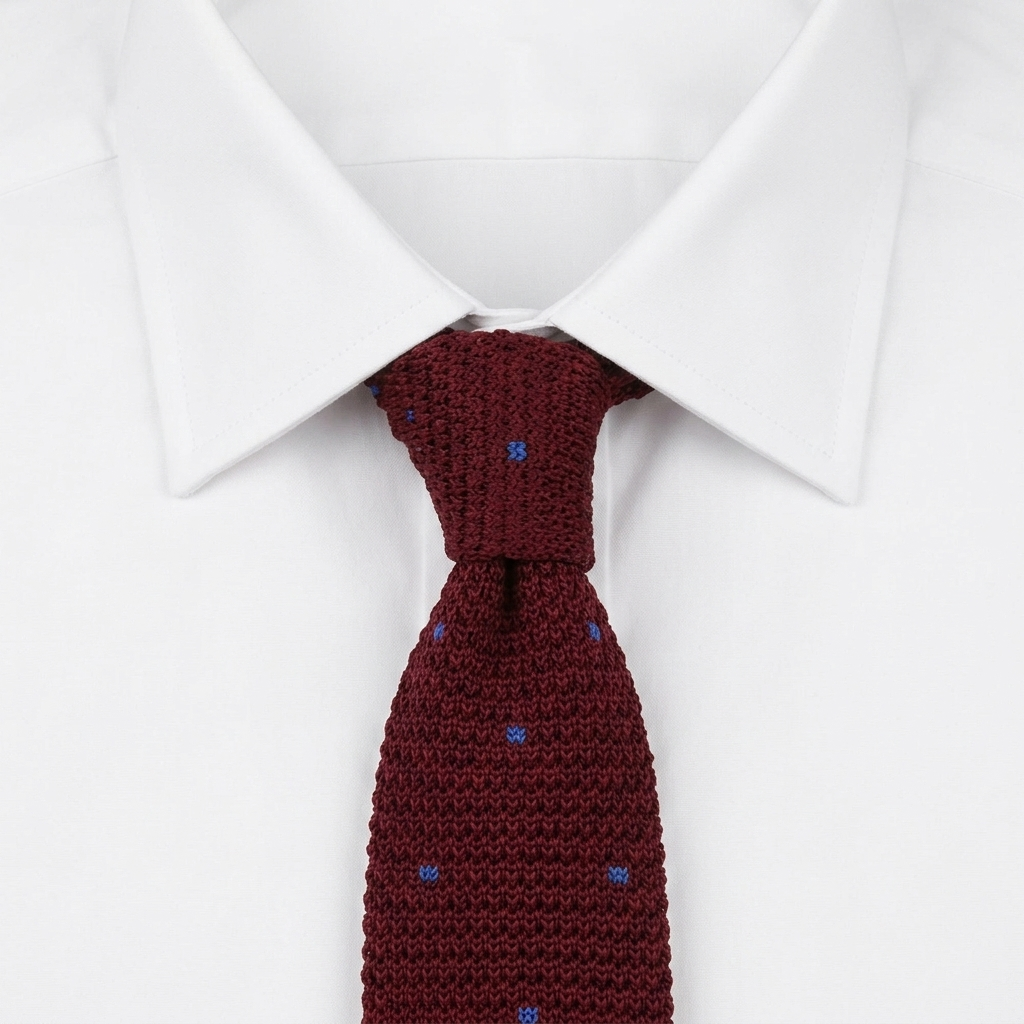 Roccantica Corbata de Punto estilo camisa