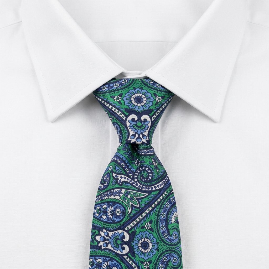Lecce Corbata Paisley estilo camisa