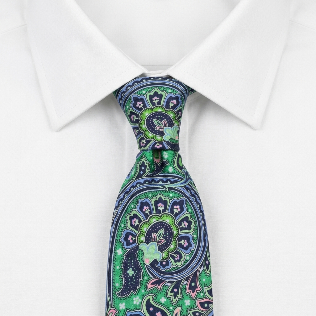 Vercelli Corbata Paisley estilo camisa