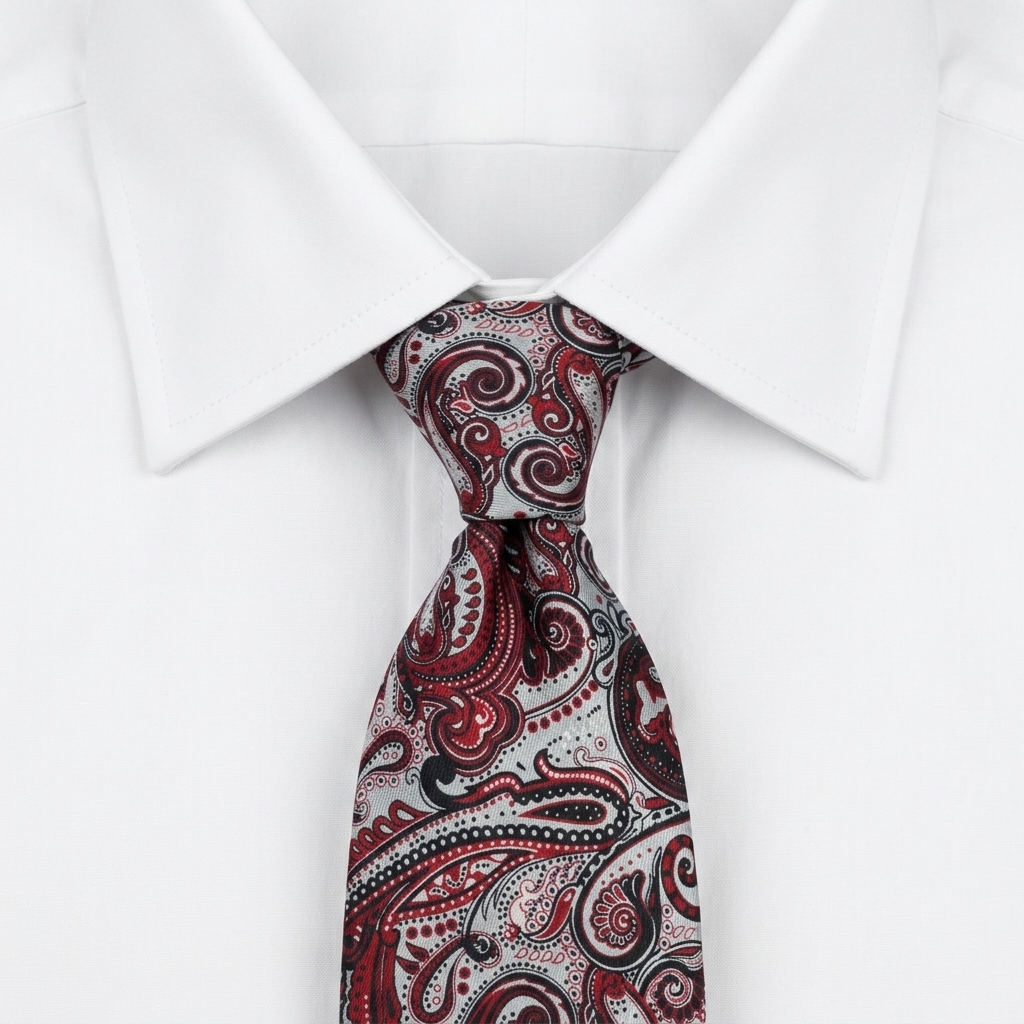 Pistoia Corbata Paisley estilo camisa