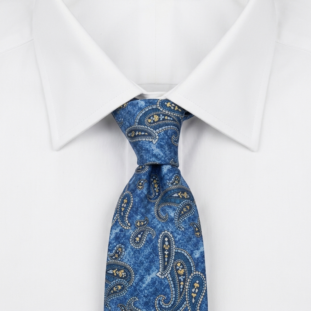 Potenza Corbata Paisley estilo camisa