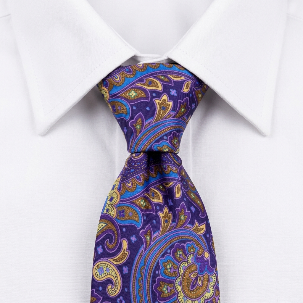 Campobasso Corbata Paisley estilo camisa