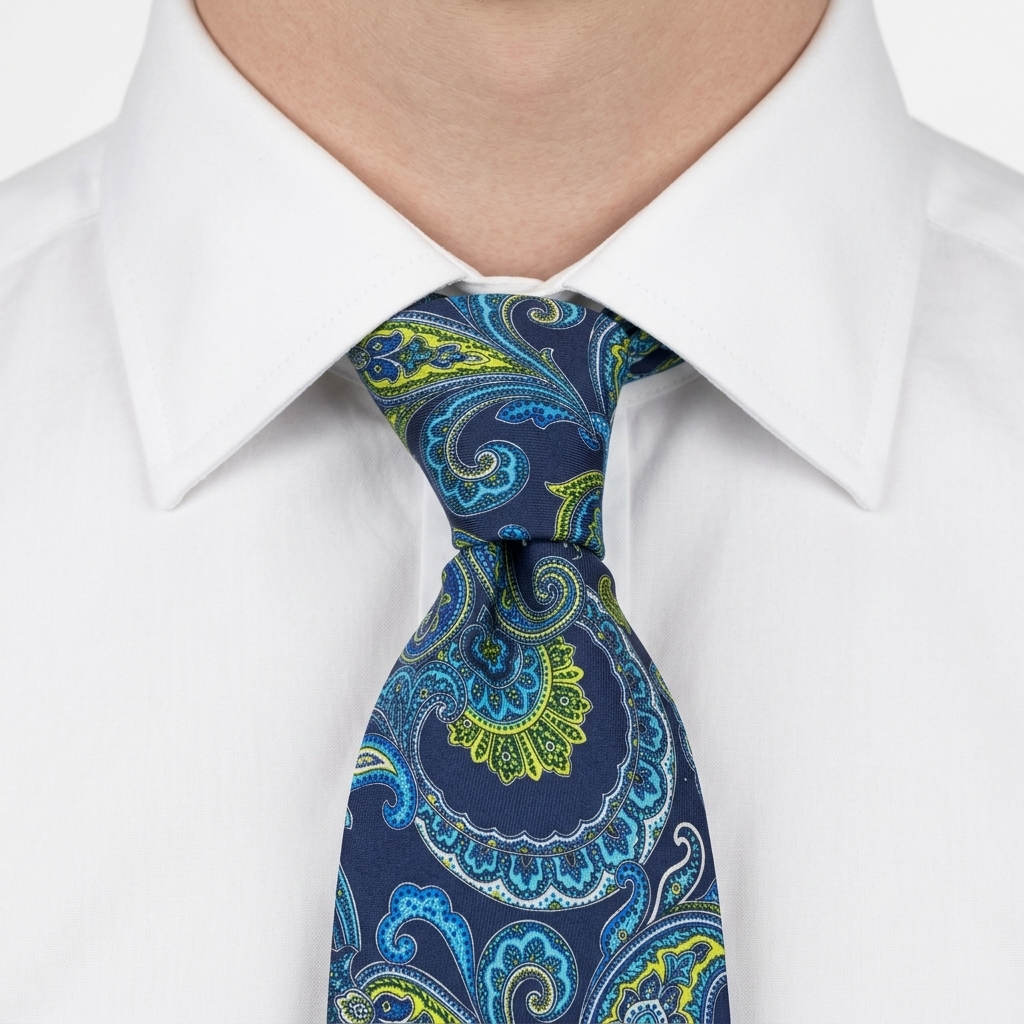 Valentia Corbata Paisley estilo camisa