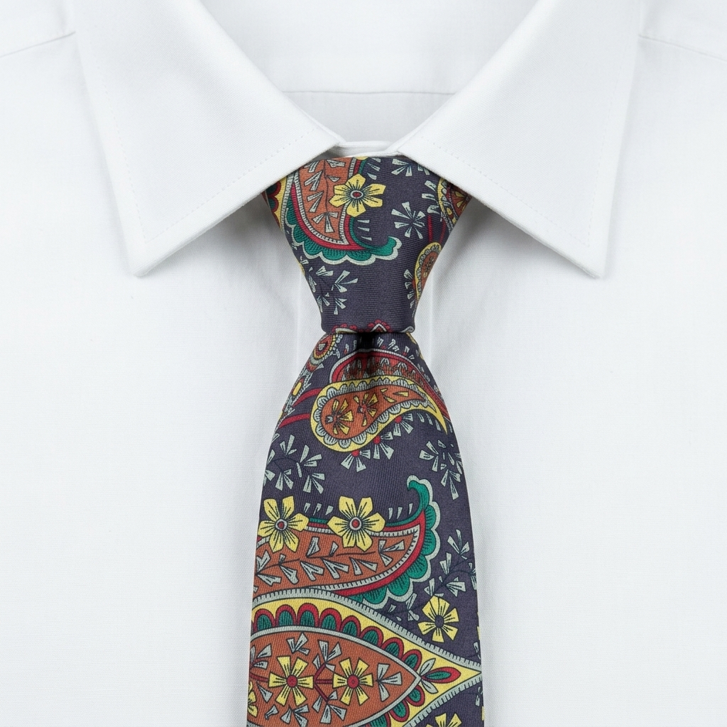 Bassano Corbata Paisley estilo camisa