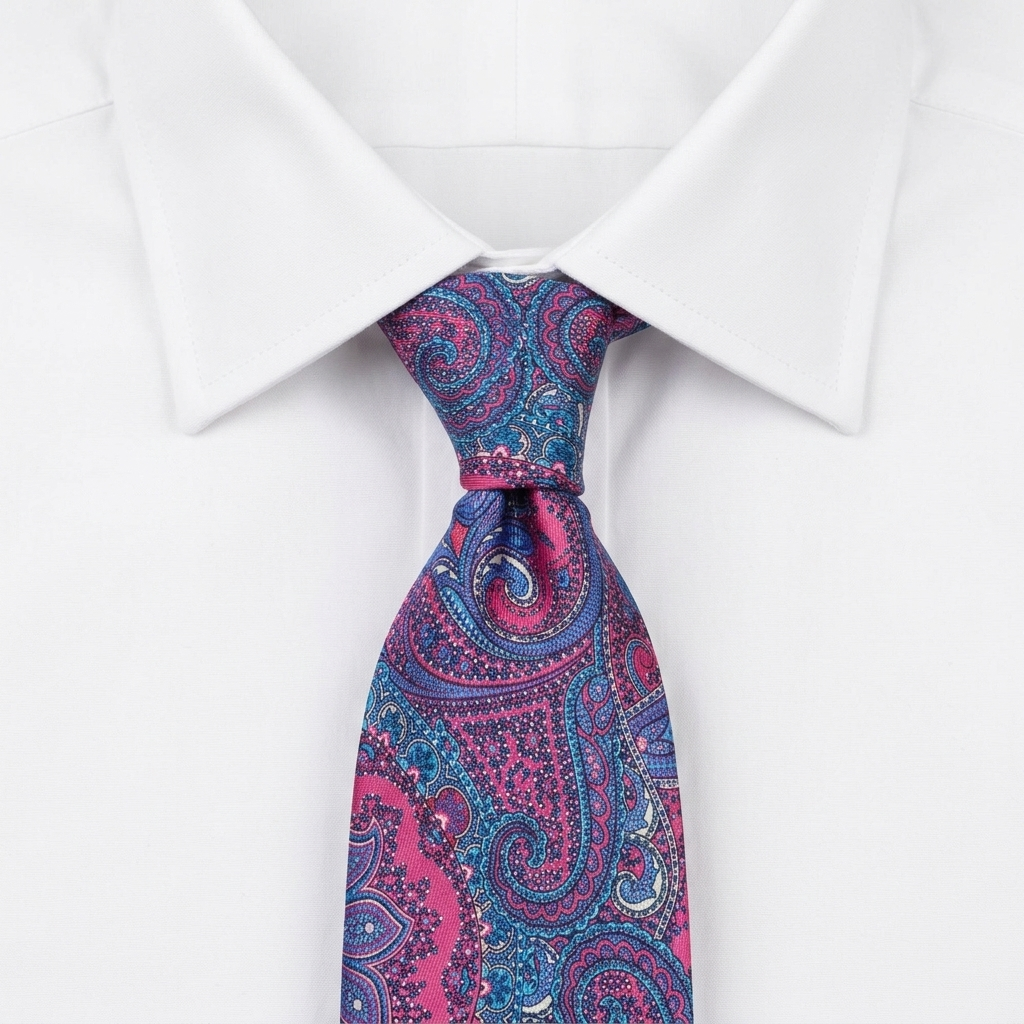 Conegliano Corbata Paisley estilo camisa