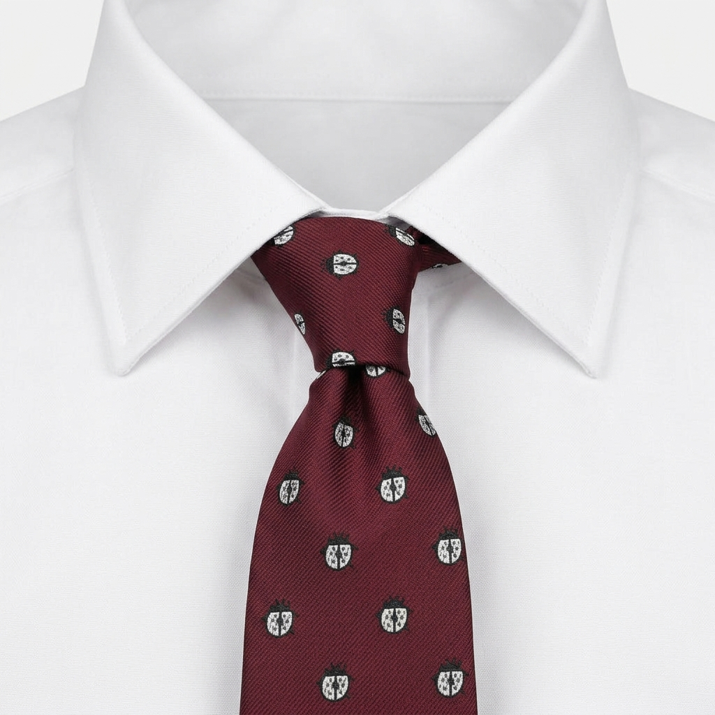 Corbata Ladybug Roja estilo camisa