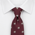 Corbata Bulldog Roja estilo camisa