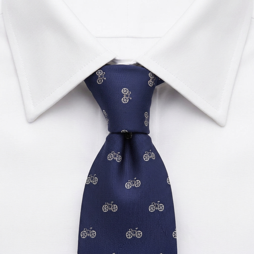 Corbata Velo Azul estilo camisa