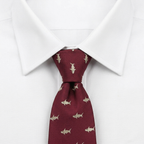 Corbata Shark Roja estilo camisa