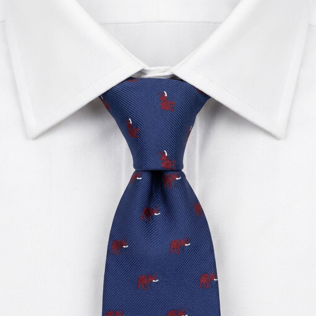 Corbata Colmillos Azul estilo camisa