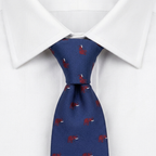 Corbata Colmillos Azul estilo camisa