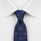 Corbata Patos Azul estilo camisa