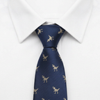 Corbata TRex Azul estilo camisa