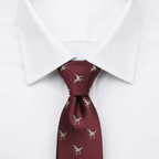 Corbata TRex Roja estilo camisa