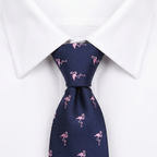 Corbata Flamencos Rosa estilo camisa