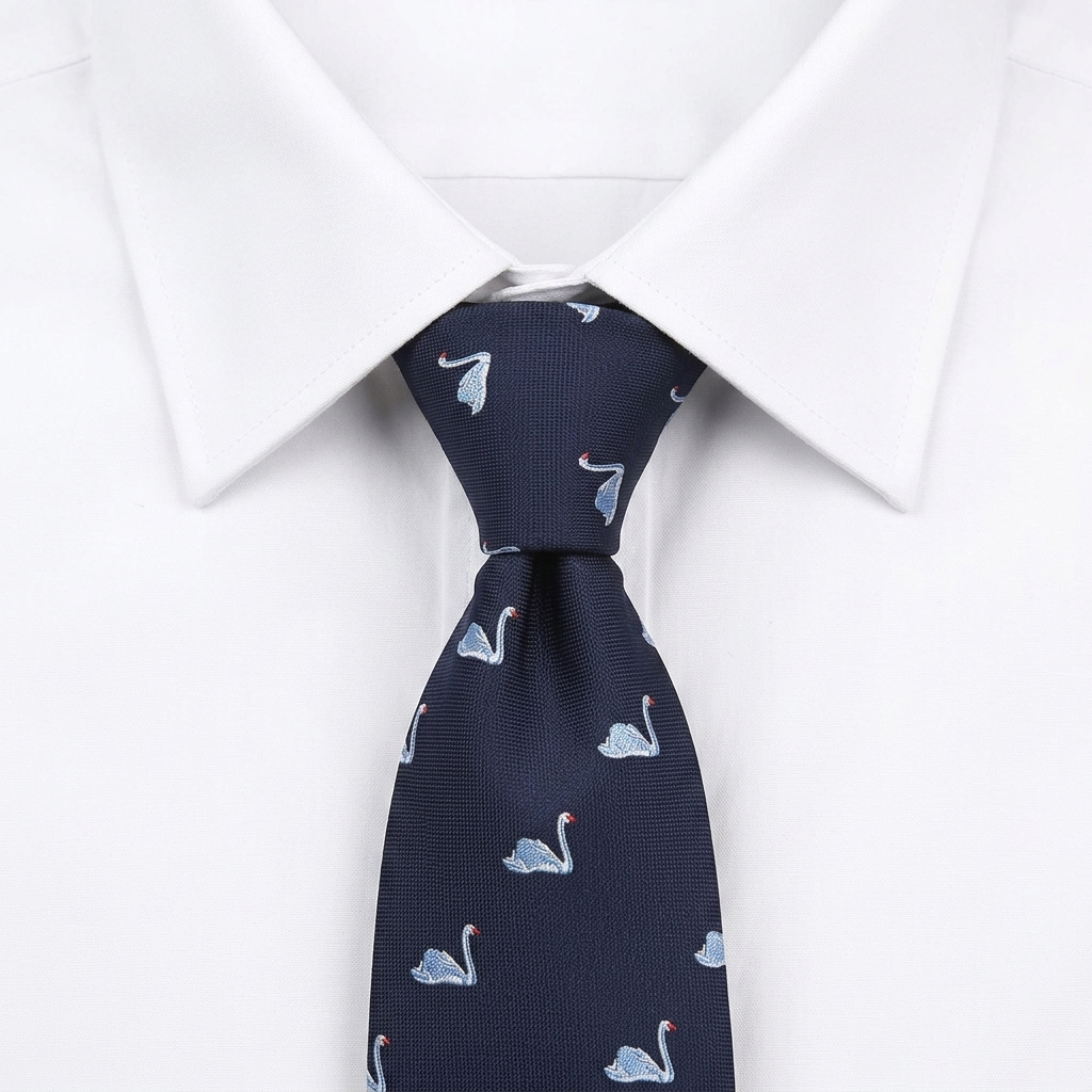 Corbata Cisnes estilo camisa