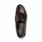 Zapato castellano burdeos de piel para hombre, vista superior